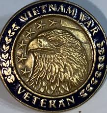 USA Vietnam War Veteran Commemoration Blue And Brass Lapel ...