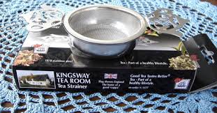 Kingsway Tea Room Tea Strainer Teapot Handles Over The Cup Strainer Wi – Antiques And Teacups