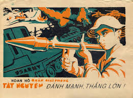 Glory to the National Liberation Front......strike hard, win big." North Vietnamese propaganda poster from the late 1960's. : r/PropagandaPosters