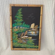 Unknown | Art | Vintage Asian Theme Painting On Silk With ...