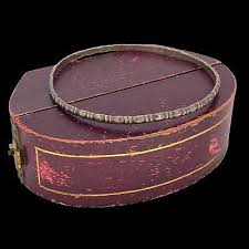 Antique Vintage Art Deco Sterling Silver Stamped Stacking Bangle Bracelet 5.3g | eBay