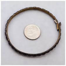 Antique Red Vauxhall Mirror Glass Bracelet Victorian Bangle Pigeon . For Sale at Ruby Lane