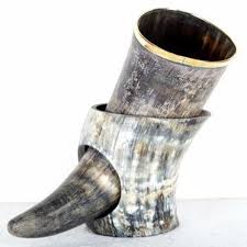 Ale Horn Handcrafted Natural Viking Drinking Horn with Stand ...