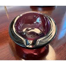 Vintage Viking Amethyst Purple Art Glass Ashtray Horseshoe ...