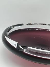 Swedish Flygfors 1980s, Purple Glass Ashtray | Sweden Glass ...