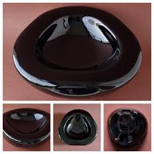 Rare Mid-century Black Murano Glass Bowl - Renato Anatra ...
