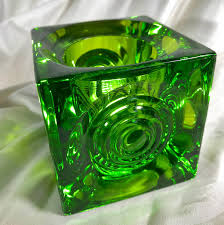 Viking Bull's Eye Glimmer | Candle Holder | Glass Cube ...