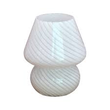 Bedside Lamp Glass Striped Mushroom Table Lamp 110V Creative ...