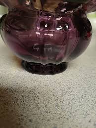 Absolutely Exquisite Vintage Very Dark Purple Fenton Rose Bowl Extremely Rare. | eBay