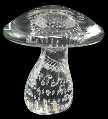 Viking Glass Mid Century Heavy Controlled Bubbles Mushroom ...