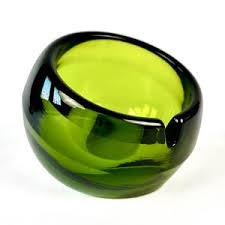 1960s Viking Art Glass 6625 Avocado Green Orb Sphere Ashtray - 3.5" - Etsy
