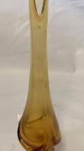Sold at Auction: Mid Century Amber Viking Glass Swung Vase