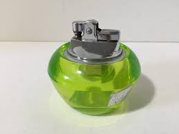 VINTAGE VIKING GLASS VASELINE URANIUM LIGHTER | #1926431228