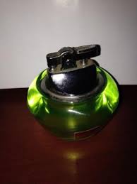 Viking Glass Lighter Rare Vaseline Color With Original Sticker | #502884572