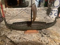 edward aagaard bronze Viking antique ships 17” and 10” | eBay