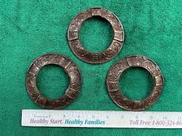 3 Salvaged Art Deco 4" Cast Brass Chandelier Light Socket Trim Rings, Free S/H | eBay