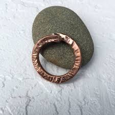 Rugged Copper Viking Ring W/ Sterling Silver Nugget - Raw Mixed Metals Men's or Women's Wedding Band - 7th Anniversary Gift - Rustic Jewelry - Etsy