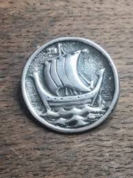 Vintage Silver Viking Longboat Brooch - Etsy