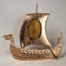 Bronze & Brass Norwegian Viking Ship Picture Frame. Scandinavian Vintage Metal Work. Heavy and Solid. - Etsy Norway