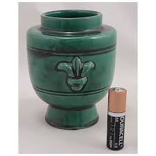 Upsala Ekeby Sweden Art Deco Earthenware Vase with Fleur-de ...