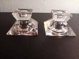 Vintage Villeroy Boch Crystal Candle Holders- Set of 2 ...