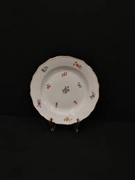 Porcelain Large Plate Meissen Thuringia Scattered Flowers ...