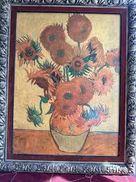 Vincent Van Gogh Sunflower Print Painting Canvas Solid Wood ...