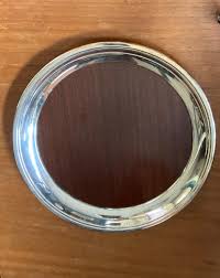 MCM Bar Tray, Formica and Silver Plate, Crescent, Midcentury ...