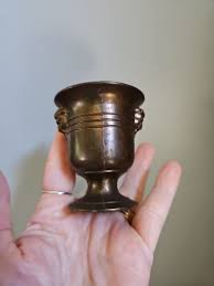 Antique Metal Brass Medicine Pharmaceutical Mortar ...