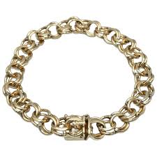 14k Gold Vintage Charm Bracelet. For Sale at Ruby Lane