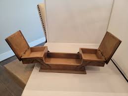 Vintage wood fold out accordion jewelry Box Antique S7 | eBay