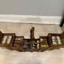 Wooden Tool Box, Fold Out Tool Container, Vintage Tool Chest ...