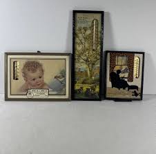 VINTAGE SILHOUETTE ADVERTISING Wall Thermometer Horseback Riding nature PA $82.44 - PicClick CA