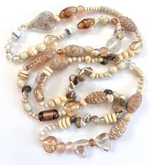 Vintage Murano Glass Boho Necklace: African Clay Beads ...