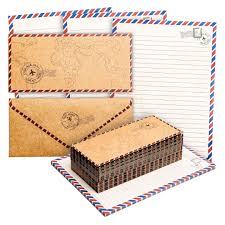 Pipilo Press 96 Pack Vintage-Style Airmail Stationery Set (48 ...