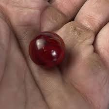 Vintage Akro Agate Peltier Art Swirl Glass .64 Marble Red ...