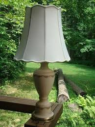 VINTAGE GLASS TABLE LAMP w/ TOLE HAND PAINTED ROSE 1940's ...