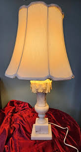 Mid 20th Century Carved Marble Lamp | Chairish