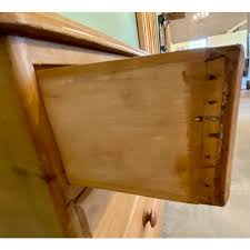 Antique Pine 2 Over 3 Chest of Drawers With Wooden Knobs ...