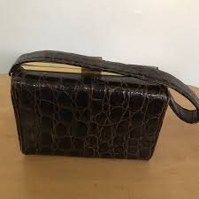 VINTAGE 40s 50s PURSE Top Handle BAG by Miller Penn Bown Alligator Box | eBay