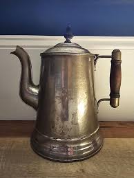 Vintage Rochester Silver Coffee Pot With Wooden Handle - Etsy