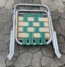 Vintage Aluminum Folding Outdoor Lawn/Patio Chair, Webbed ...