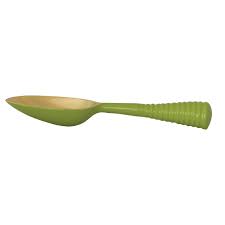 Hello Honey Enameled Aluminum Scoop with Ribbed Handle, Gold ...
