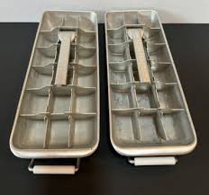 Pair of Vintage Westinghouse Aluminum Ice Cube Trays 18 Cubes EXTRA INSERT | eBay