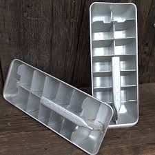 Pair Mid-Century Era Vintage Philco Aluminum Mechanical Ice Cube Trays Icecubes - Before Times Shop