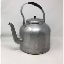 Vintage French Aluminum Kettle | Chairish