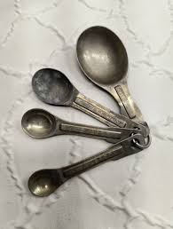 Set Of 4 Vintage Aluminum Measuring Spoons | eBay