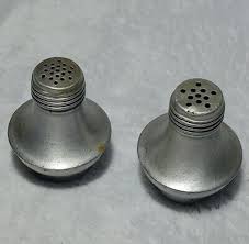 Vintage Aluminum Salt and Pepper Shakers 1960s MCM | eBay