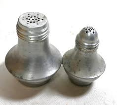 Vintage Atomic Aluminum Salt and Pepper Shakers With Weighted Bottoms - Etsy