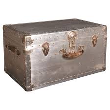 Antique Shipping Trunk, Continental, Aluminium, Travelling Chest, Edwardian For Sale at 1stDibs